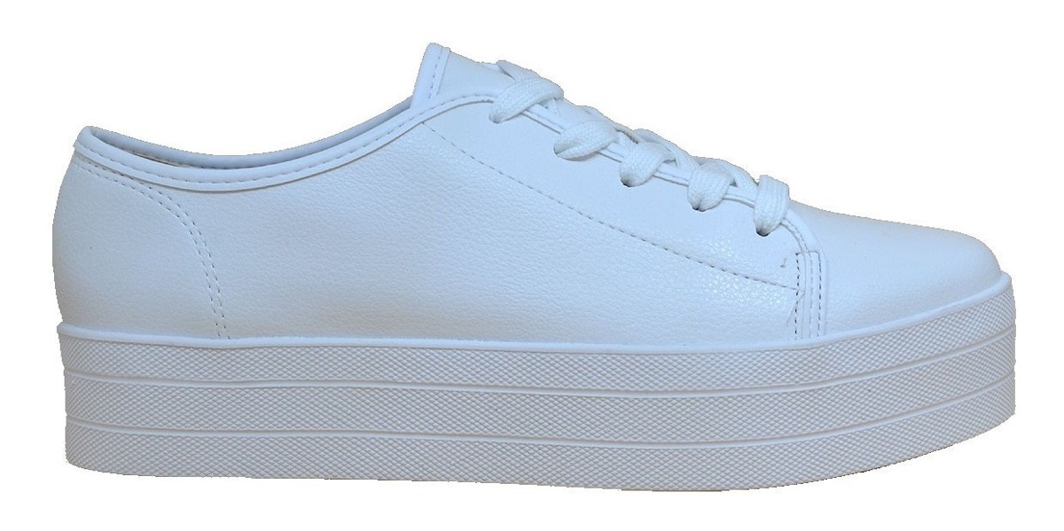 tenis plataforma branco moleca