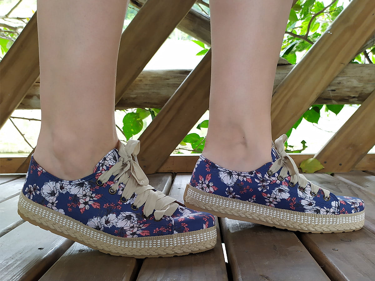 tenis feminino plataforma com corda